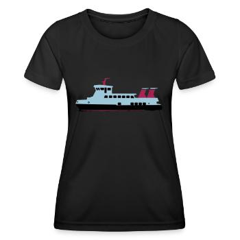 schiff - Frauen Funktions-T-Shirt - Schwarz - Vorne - AI Model Female 172 light (172cm)