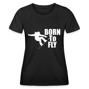 Snowboard Snowboarder - T-shirt sport Femme - noir - Devant - AI Model Female 172 light (172cm)