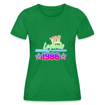 1986 - T-shirt sport Femme - vert - Devant - AI Model Female 172 dark (172cm)