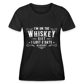 Cadeau de buveur de whisky amateur de whisky - T-shirt sport Femme - noir - Devant - AI Model Female 172 light (172cm)