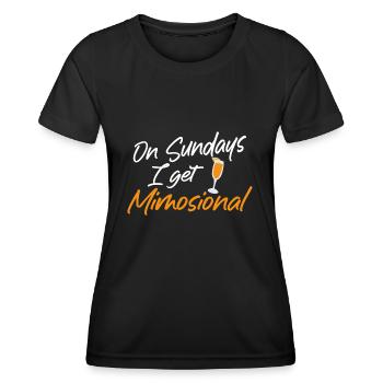 On Sunday I Get Mimosional Brunch Shirt - Frauen Funktions-T-Shirt - Schwarz - Vorne - AI Model Female 172 light (172cm)