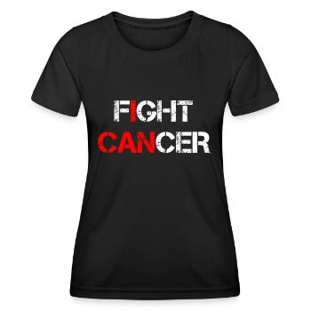 Fight Cancer I Can - Women's Functional T-Shirt - black - Front - AI Model Female 172 light (172cm)