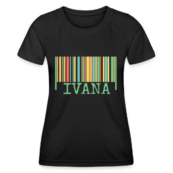 First name Ivana - Women's Functional T-Shirt - black - Front - AI Model Female 172 light (172cm)