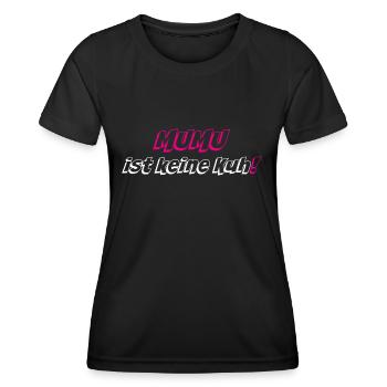 Mumu ist keine Kuh - Frauen Funktions-T-Shirt - Schwarz - Vorne - AI Model Female 172 light (172cm)