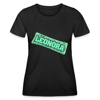 Geschenk für Leonora - Frauen Funktions-T-Shirt - Schwarz - Vorne - AI Model Female 172 light (172cm)