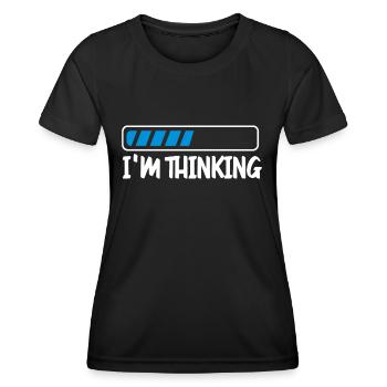 I'm Thinking Informatiker Programmierer Computer - Frauen Funktions-T-Shirt - Schwarz - Vorne - AI Model Female 172 light (172cm)