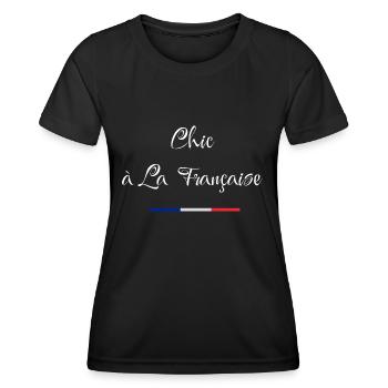 Chic à la française - T-shirt sport Femme - noir - Devant - AI Model Female 172 light (172cm)