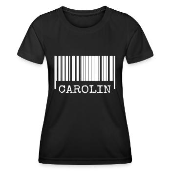 Gift for Carolin - Women's Functional T-Shirt - black - Front - AI Model Female 172 light (172cm)