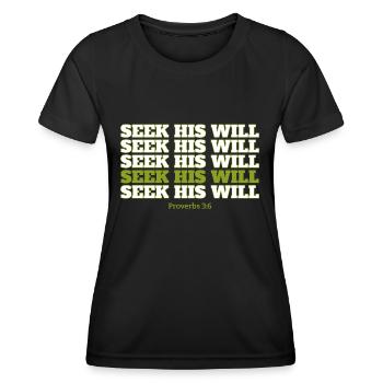 Suche nach seinem Willen - Frauen Funktions-T-Shirt - Schwarz - Vorne - AI Model Female 172 light (172cm)