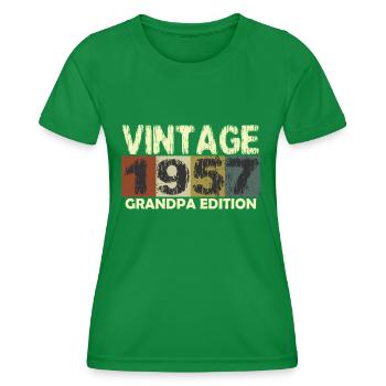 Vintage Birthday rétro sunset design - T-shirt sport Femme - vert - Devant - AI Model Female 172 dark (172cm)