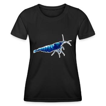 Blue Bolt Shrimp Pet Design für stolze Shrimp-Fans - Frauen Funktions-T-Shirt - Schwarz - Vorne - AI Model Female 172 light (172cm)