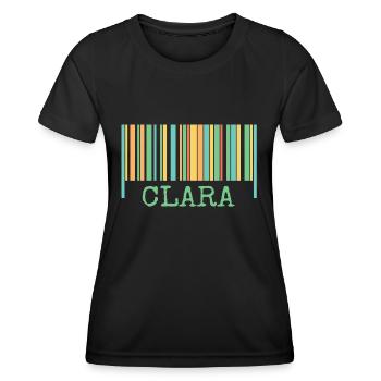 Cadeau pour Clara - T-shirt sport Femme - noir - Devant - AI Model Female 172 light (172cm)