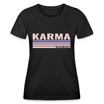 Karma Limited Edition Spruch - Frauen Funktions-T-Shirt - Schwarz - Vorne - AI Model Female 172 light (172cm)