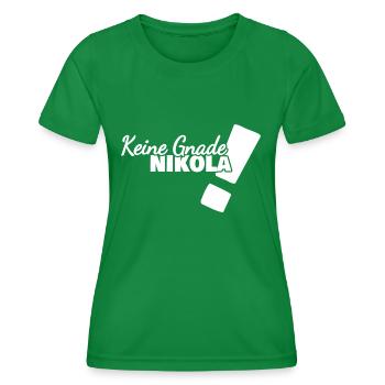 Gift for Nikola - Women's Functional T-Shirt - kelly green - Front - AI Model Female 172 dark (172cm)
