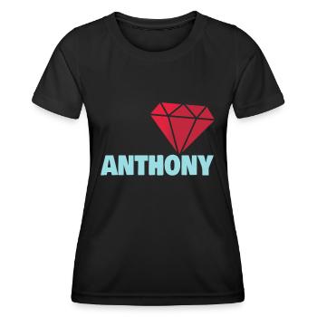 Anthony als Edel - Frauen Funktions-T-Shirt - Schwarz - Vorne - AI Model Female 172 light (172cm)