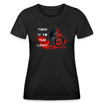 MOUNTAIN BIKE - MTB - DOWNHILL - Bicycle - Women's Functional T-Shirt - black - Front - AI Model Female 172 light (172cm)