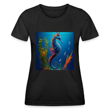 Leben unter Wasser - Frauen Funktions-T-Shirt - Schwarz - Vorne - AI Model Female 172 light (172cm)