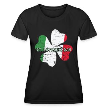Trèfle, Saint-Patrick - T-shirt sport Femme - noir - Devant - AI Model Female 172 light (172cm)