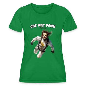 Skydiving Woman - Women's Functional T-Shirt - kelly green - Front - AI Model Female 172 dark (172cm)