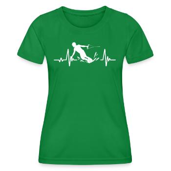 wakeboarden herzschlag wakeboard wakeboarder - T-shirt sport Femme - vert - Devant - AI Model Female 172 dark (172cm)