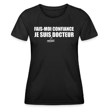 Ich bin fast ein Arzt - Frauen Funktions-T-Shirt - Schwarz - Vorne - AI Model Female 172 light (172cm)