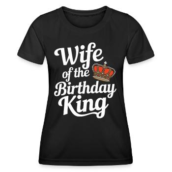 Frau Ehefrau Partnerin Familie Verheiratet - Frauen Funktions-T-Shirt - Schwarz - Vorne - AI Model Female 172 light (172cm)