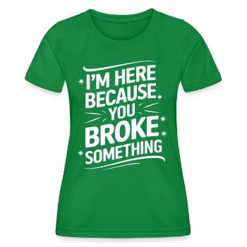 Technical Support Computer - Women's Functional T-Shirt - kelly green - Front - AI Model Female 172 dark (172cm)