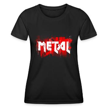 metal - Frauen Funktions-T-Shirt - Schwarz - Vorne - AI Model Female 172 light (172cm)
