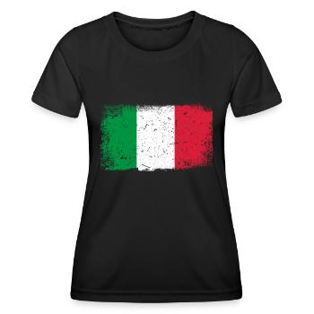 Italie Pavillon - T-shirt sport Femme - noir - Devant - AI Model Female 172 light (172cm)