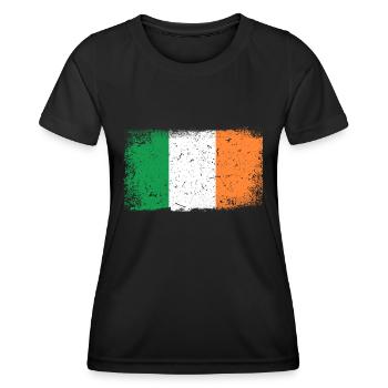 Irlande Pavillon - T-shirt sport Femme - noir - Devant - AI Model Female 172 light (172cm)
