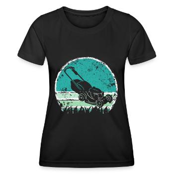 Tondeuses pelouse Tondeuse Jardin Jardinier - T-shirt sport Femme - noir - Devant - AI Model Female 172 light (172cm)