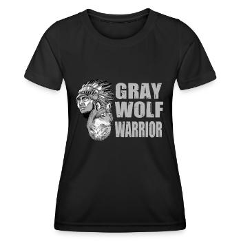 Wolf - Women's Functional T-Shirt - black - Front - AI Model Female 172 light (172cm)
