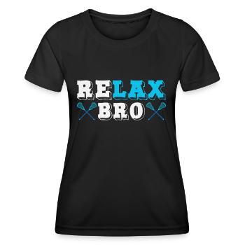 Joueur de crosse Realx Bro - T-shirt sport Femme - noir - Devant - AI Model Female 172 light (172cm)