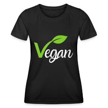 Vegan Veganer Vegetarisch No eat Animals Motiv - Frauen Funktions-T-Shirt - Schwarz - Vorne - AI Model Female 172 light (172cm)