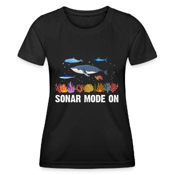 Sonar Boat Sea Marine Biologist Marine Biology - Women's Functional T-Shirt - black - Front - AI Model Female 172 light (172cm)