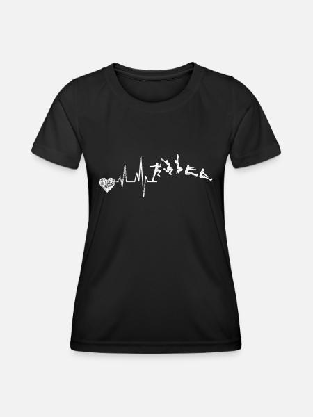 Salto de longitud Salto de longitud Salto de altura Salto de altura Triple salto - Camiseta funcional para mujeres - negro