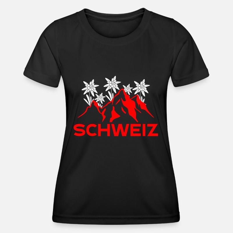 Swiss Mountains - Women's Functional T-Shirt - black