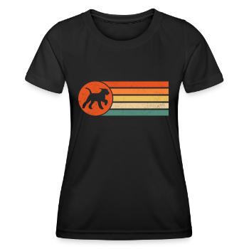 Airedale Terrier Dog - Women's Functional T-Shirt - black - Front - AI Model Female 172 light (172cm)