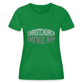 Christchurch - Nouvelle-Zélande - NZ - Maori - Aotearoa - T-shirt sport Femme - vert - Devant - AI Model Female 172 dark (172cm)