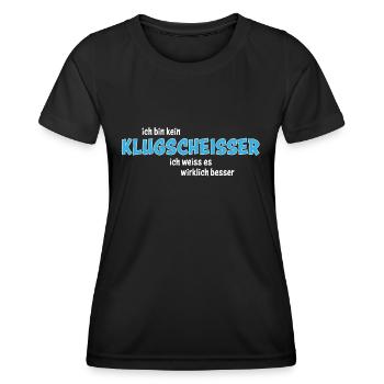 ich bin kein Klugscheisser - Frauen Funktions-T-Shirt - Schwarz - Vorne - AI Model Female 172 light (172cm)