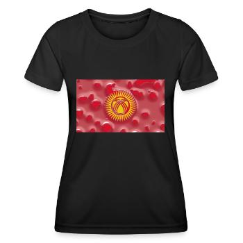 Geschenk für Kirgisistan - Frauen Funktions-T-Shirt - Schwarz - Vorne - AI Model Female 172 light (172cm)