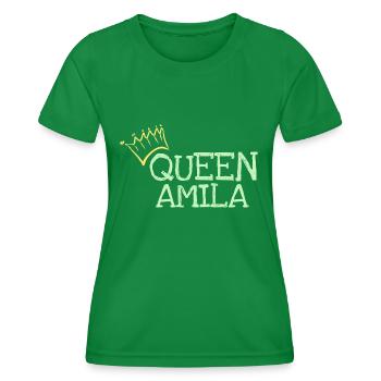 Geschenk für Amila - Frauen Funktions-T-Shirt - Kelly Green - Vorne - AI Model Female 172 dark (172cm)