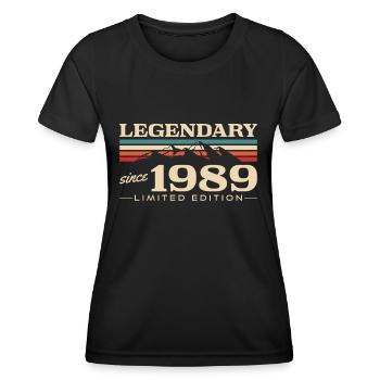 Retro Berge Geburtsjahr 1989 geboren Geburtstag - Frauen Funktions-T-Shirt - Schwarz - Vorne - AI Model Female 172 light (172cm)
