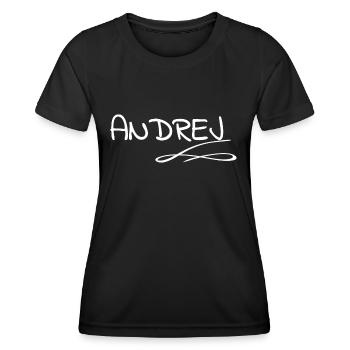 Geschenk für Andrej - Frauen Funktions-T-Shirt - Schwarz - Vorne - AI Model Female 172 light (172cm)