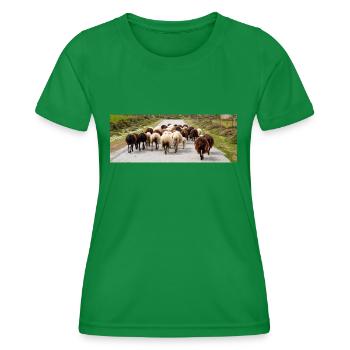 Mountain Goat in the national park Park Kos Island - Women's Functional T-Shirt - kelly green - Front - AI Model Female 172 dark (172cm)