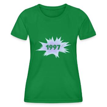 1997 - Frauen Funktions-T-Shirt - Kelly Green - Vorne - AI Model Female 172 dark (172cm)