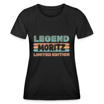 Moritz - Frauen Funktions-T-Shirt - Schwarz - Vorne - AI Model Female 172 light (172cm)