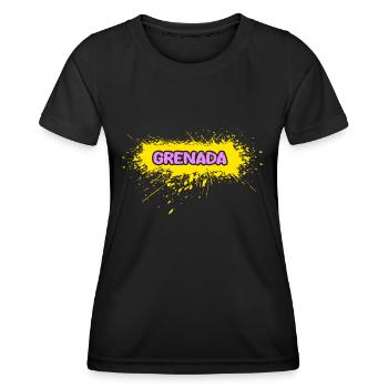 Grenada - Frauen Funktions-T-Shirt - Schwarz - Vorne - AI Model Female 172 light (172cm)