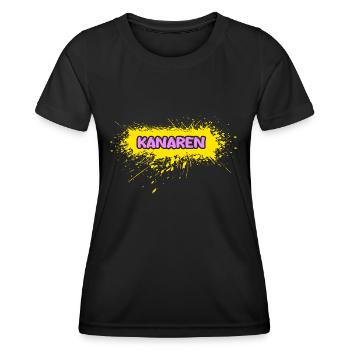 Les îles Canaries comme le soleil - T-shirt sport Femme - noir - Devant - AI Model Female 172 light (172cm)