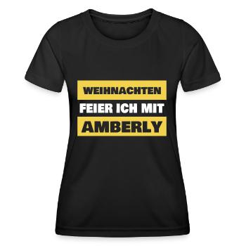 Ambré - T-shirt sport Femme - noir - Devant - AI Model Female 172 light (172cm)